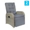 Flash Furniture Nemo Patio Wicker Rattan Recliner Lounge Chairs w/Flip up Side Tables, Gray, 2PK 2-LTS-0422-GY-GY-GG - alternate 6